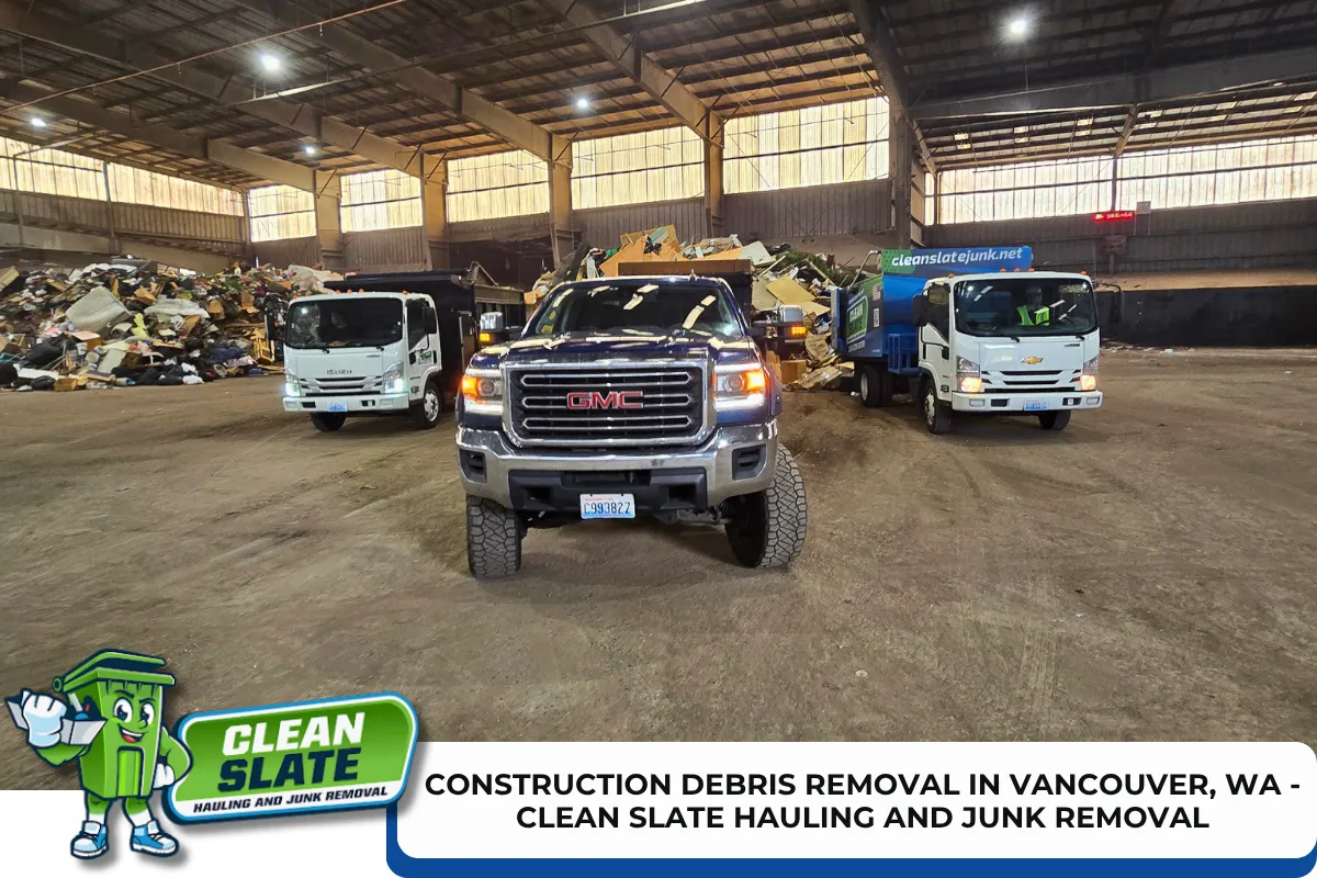 Construction Debris Removal in Vancouver, WA - Clean Slate Hauling And Junk Removal