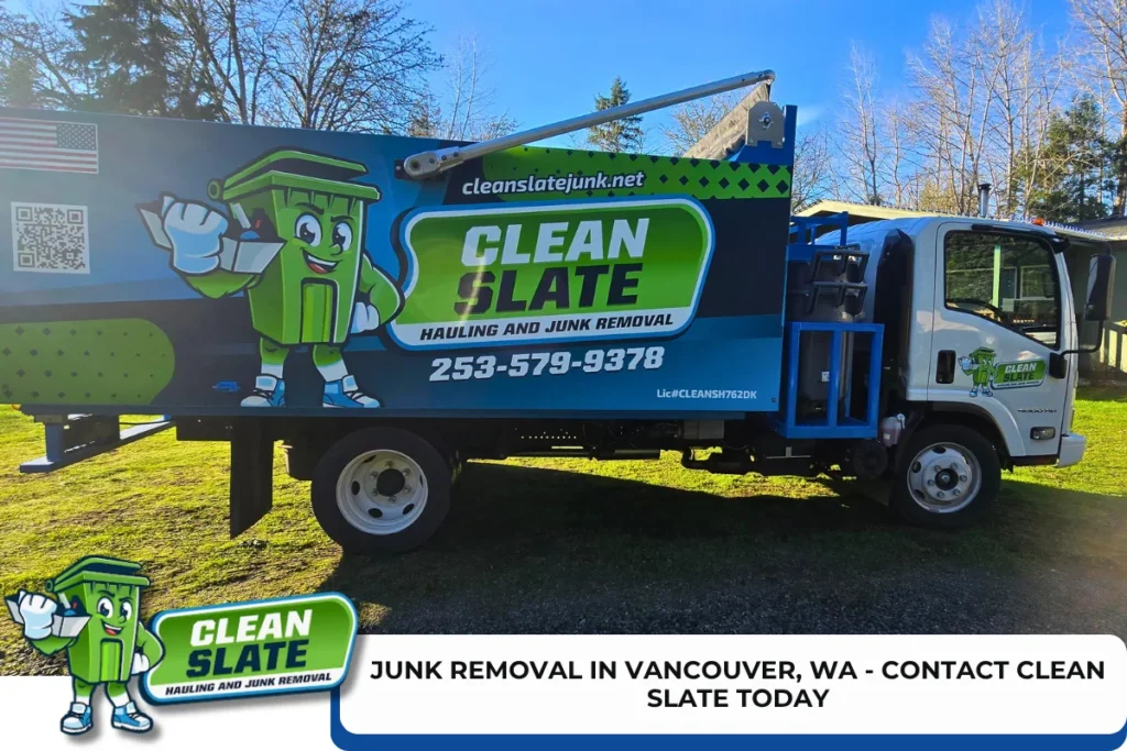 Clean Slate Hauling and Junk Removal truck in Vancouver, WA