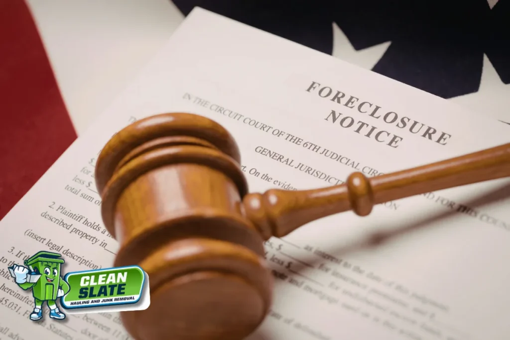 Gavel resting on legal notice papers about landlord rules